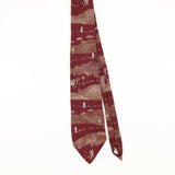 Front of Vintage 1970's Courchevel Farming Fields Abstract Patterned Tie