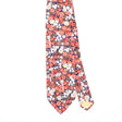 Front Front Detail of Vintage 1980's Floral Patterned Tie
