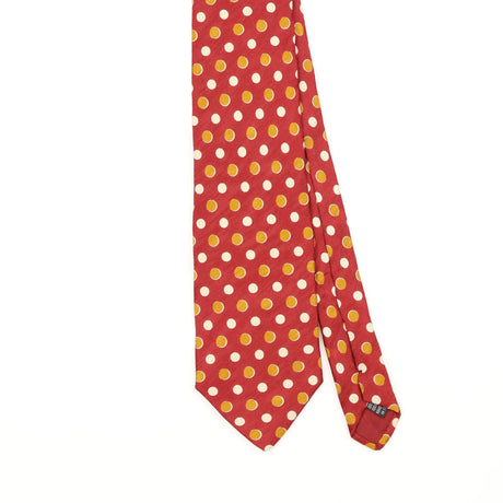 Front Detail of Vintage 1990's Valentino Polka Dot Patterned Tie