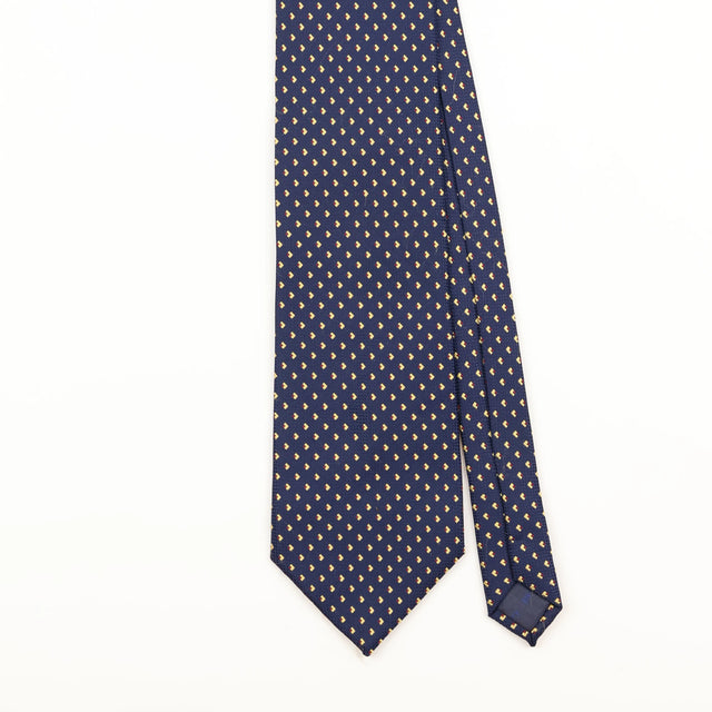 Front Detail of Vintage 1990's Giorgio Armani Geometric Patterned Tie