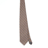 Front Front of Vintage Squares Geometric Patterned Tie