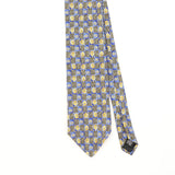 Front Detail of Vintage 1990's Geoffrey Beene Geometric Patterned Tie