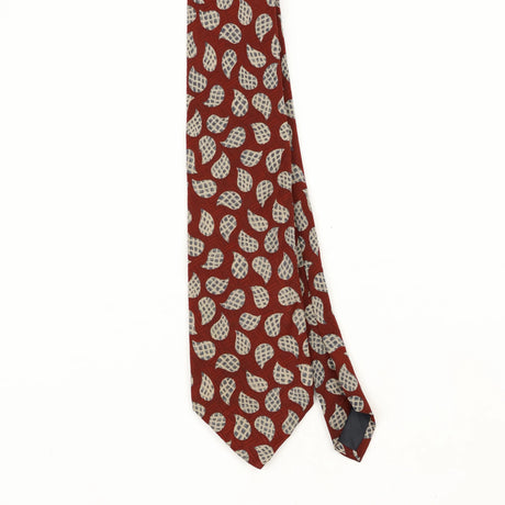 Front Front Detail of Vintage 1990's Paisley Patterned Tie