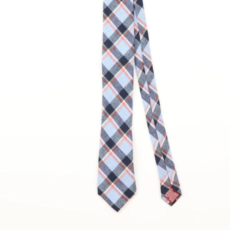 Front Detail of Vintage Penguin Skinny Plaids & Checks Patterned Tie