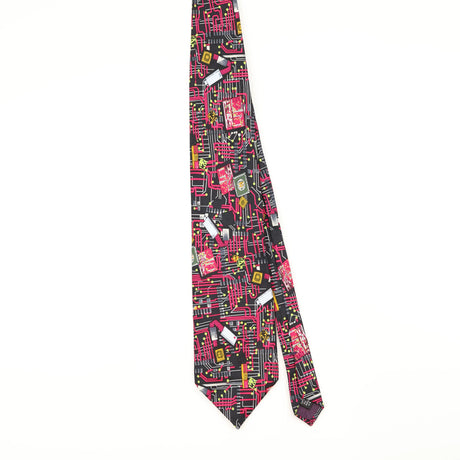 Front of Vintage 1990's Smithsonian Institution Abstract Patterned Tie