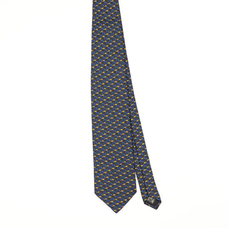 Front Front of Vintage 1990's Ermenegildo Zegna Geometric Patterned Tie