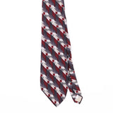Front Front Detail of Vintage 1990's Pierre Cardin Geometric Patterned Tie