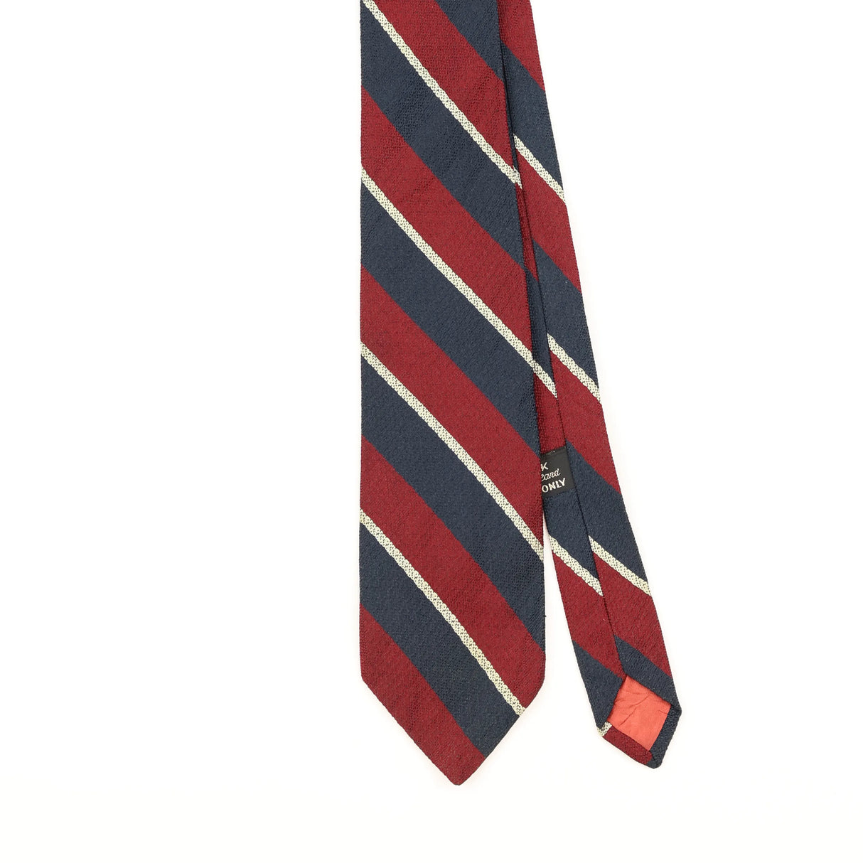 Front Detail of Vintage 1990's Benson & Clegg Striped Patterned Tie