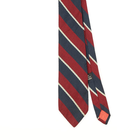 Front Detail of Vintage 1990's Benson & Clegg Striped Patterned Tie