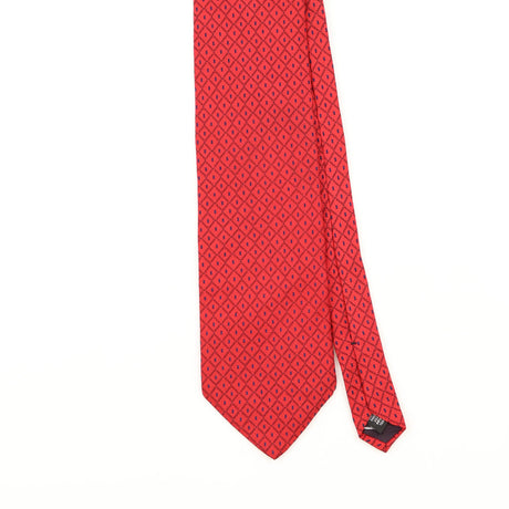 Front Detail of Vintage 1990's Claybrooke Geometric Patterned Tie