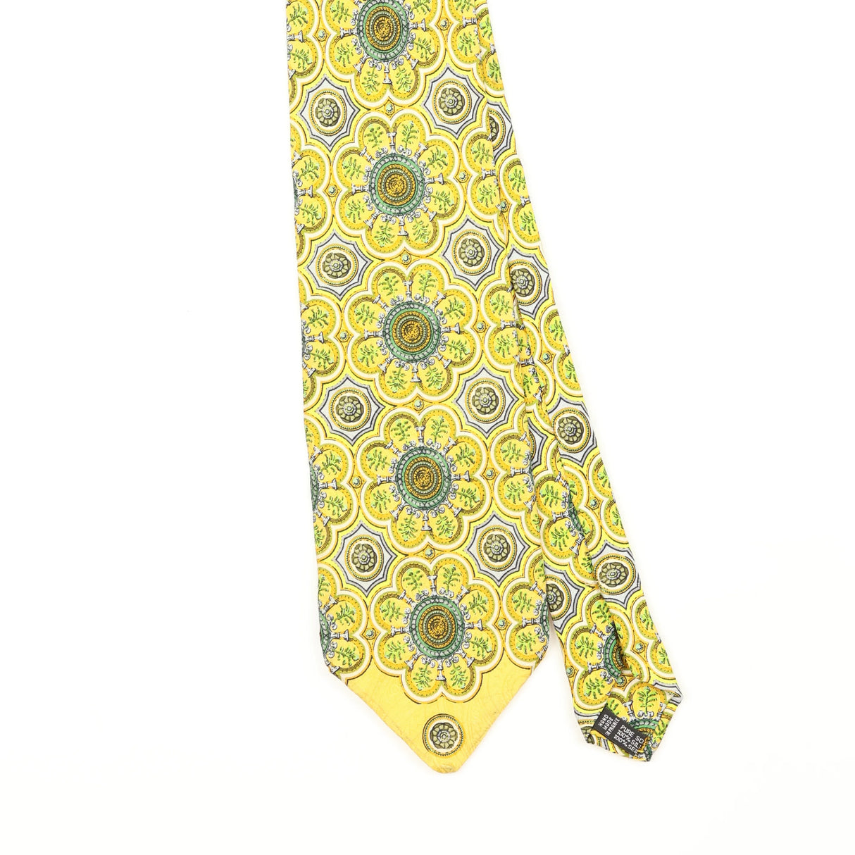 Front Front Detail of Vintage 1990's Rando Kiik Homme Floral Patterned Tie