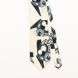 Front Detail of Vintage 1990's Pierre Balmain Abstract Patterned Tie