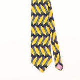Front Detail of Vintage 1990's Stonehenge Jimmy V Geometric Patterned Tie