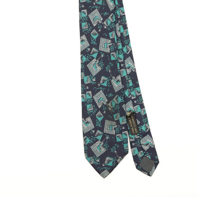 Front Detail of Vintage 1990's Giorgio Armani Abstract Patterned Tie