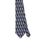Front Front Detail of Vintage 1990's Rectangles Geometric Patterned Tie