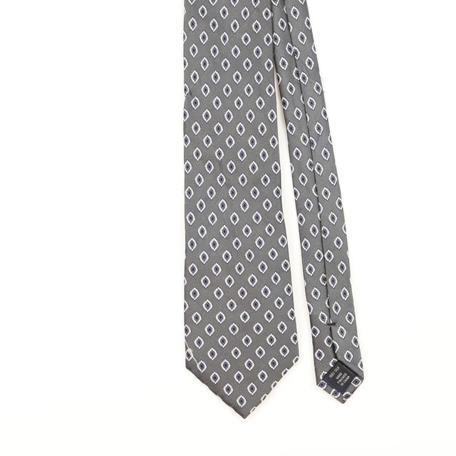 Front Detail of Vintage 1990's Jos. A. Bank Geometric Patterned Tie