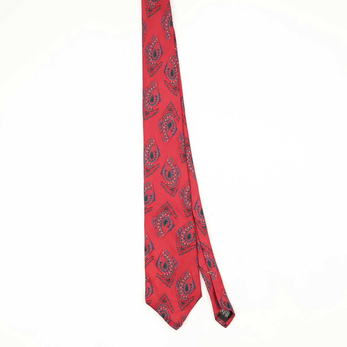 Front Front of Vintage 1910's Paisley Patterned Tie