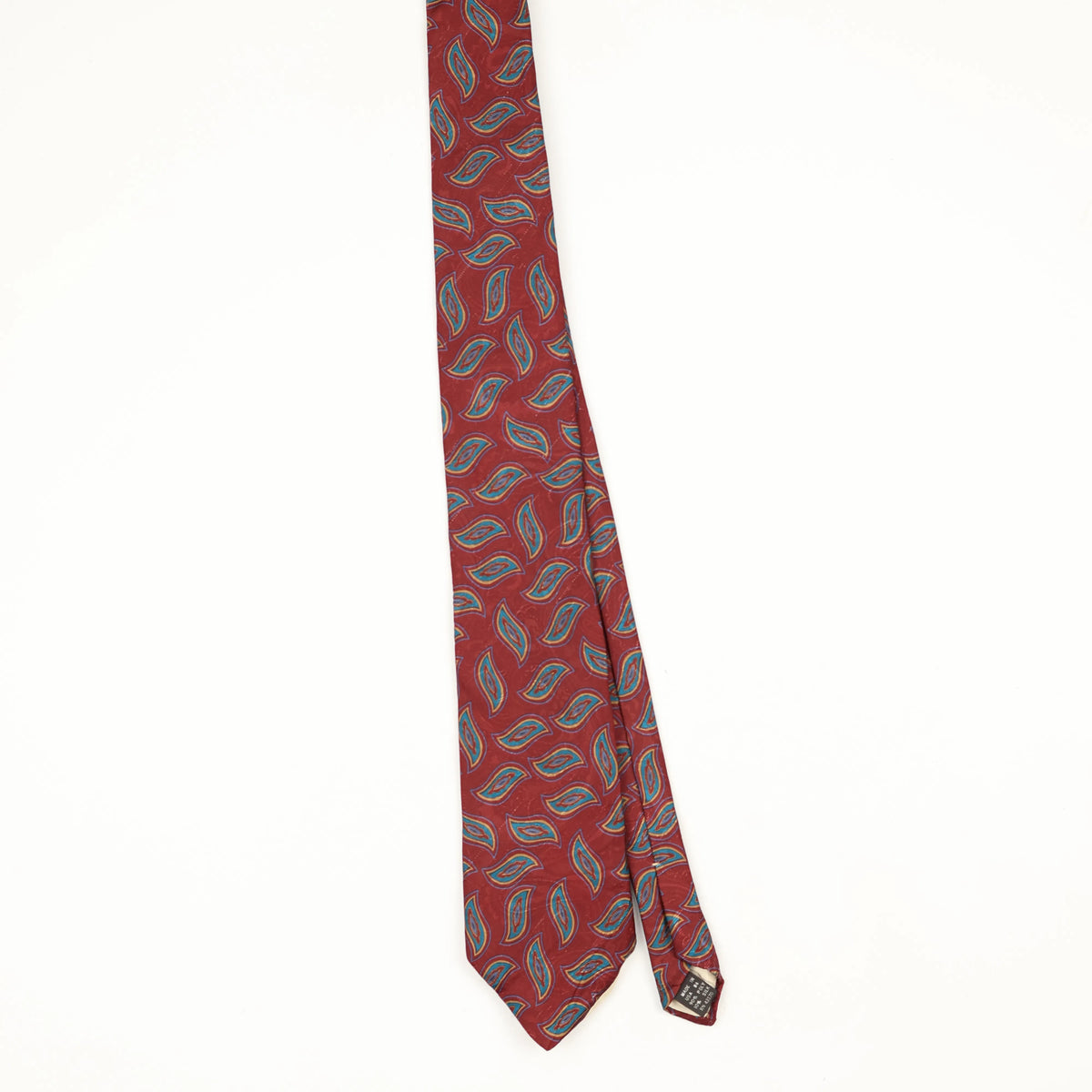 Front Front of Vintage 1990's Geoffrey Beene Paisley Patterned Tie