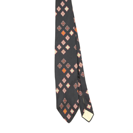 Front Front of Vintage 1980's Christian Dior Geometric Patterned Tie