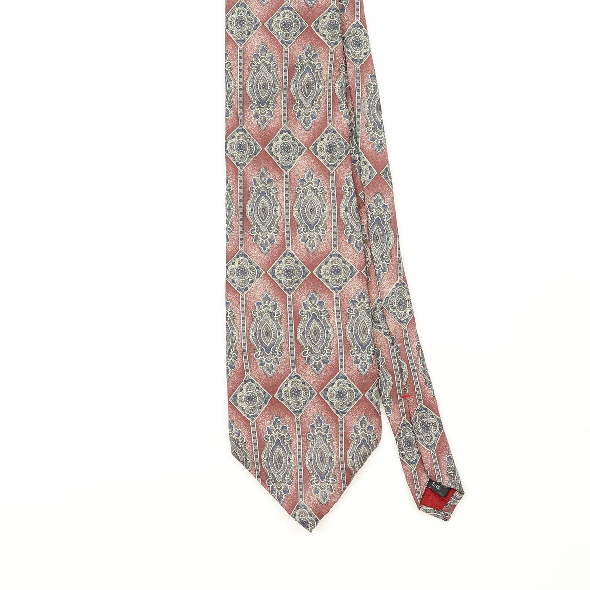 Front Front Detail of Vintage 1990's Geometric Patterned Tie