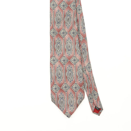 Front Front Detail of Vintage 1990's Geometric Patterned Tie