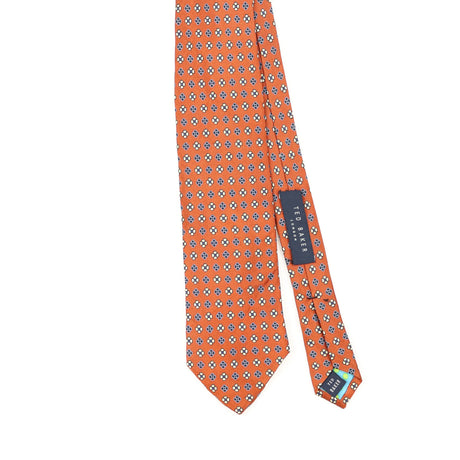 Front Detail of Vintage Ted Baker Geometric Patterned Tie