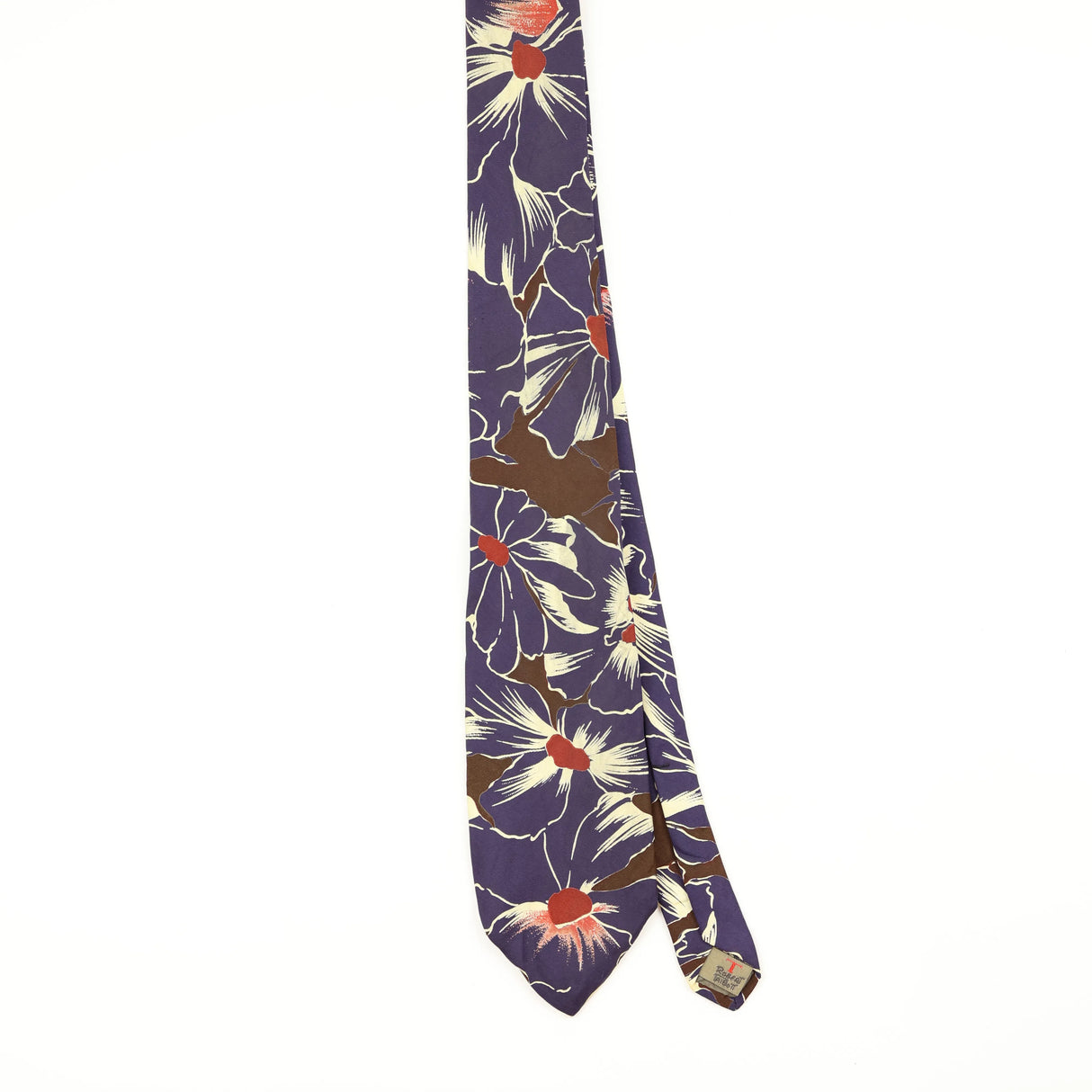 Front Front of Vintage 1990's Robert Talbott Floral Patterned Tie