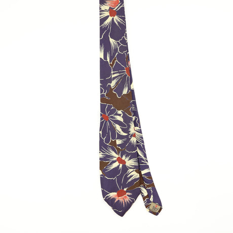 Front Front of Vintage 1990's Robert Talbott Floral Patterned Tie
