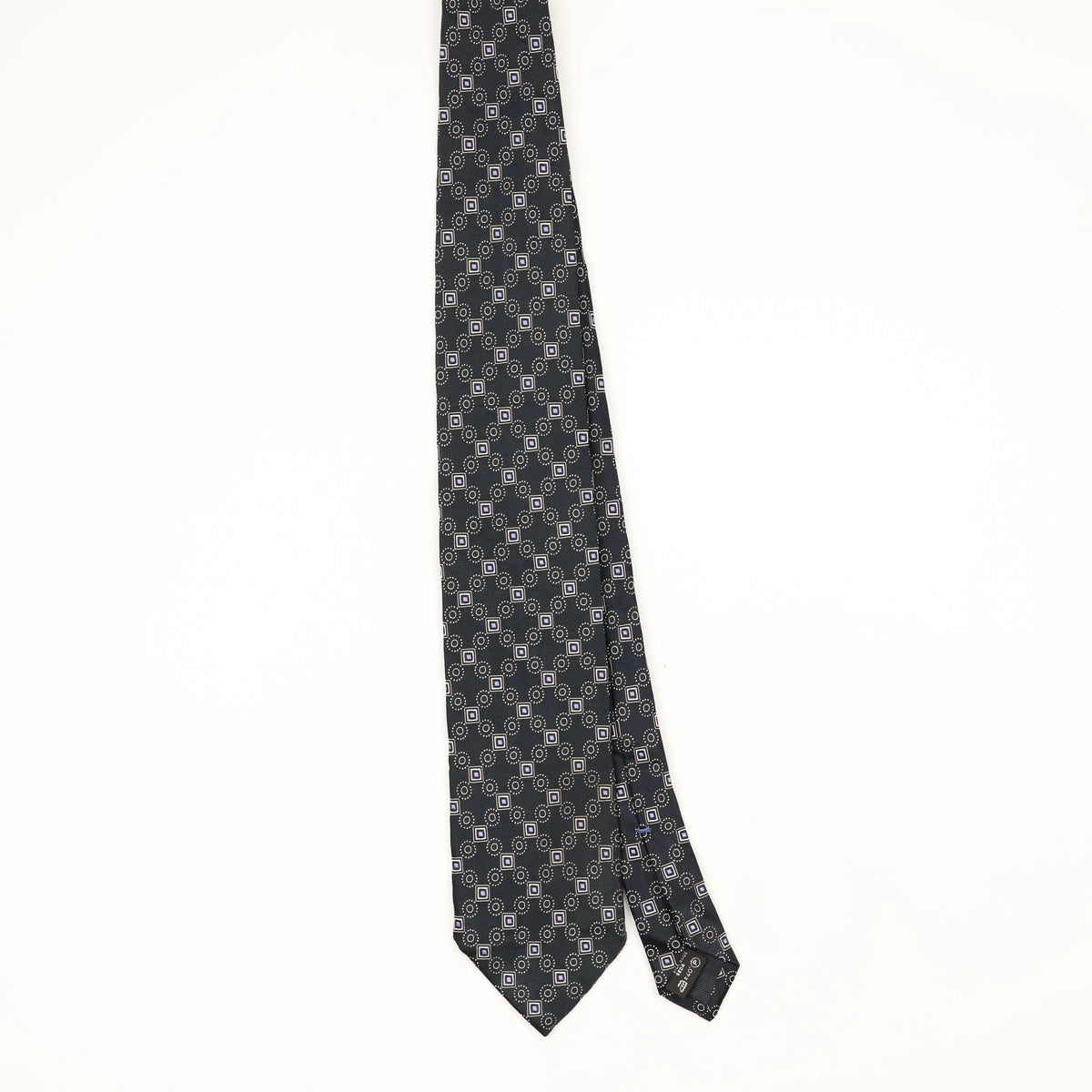 Front Front of Vintage 1990's Ermenegildo Zegna Geometric Patterned Tie