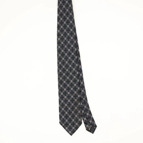 Front Front of Vintage 1990's Ermenegildo Zegna Geometric Patterned Tie