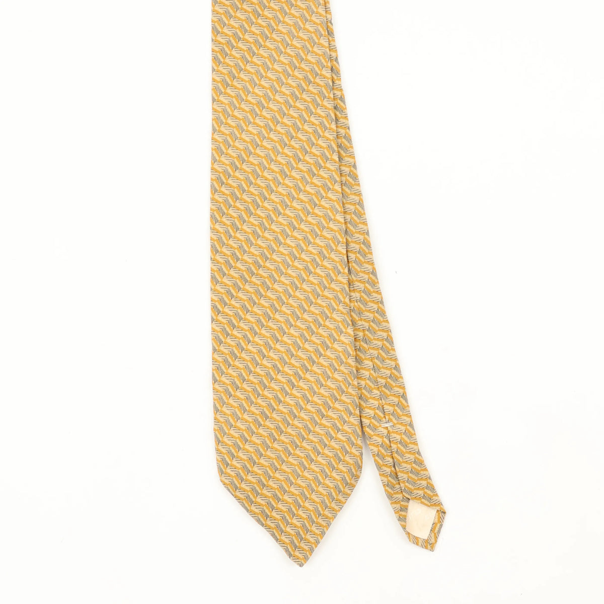 Front Front Detail of Vintage 1990's Claiborne Geometric Patterned Tie