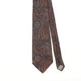 Front Detail of Vintage 1990's Pierre Balmain Paisley Patterned Tie