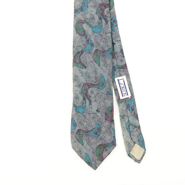 Front Detail of Vintage 1990's Abstract Patterned Tie