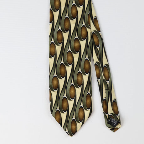 Front Detail of Vintage Abstract Patterned Tie