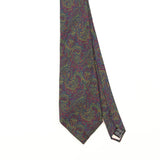 Front Front Detail of Vintage 1990's Paisley Paisley Patterned Tie