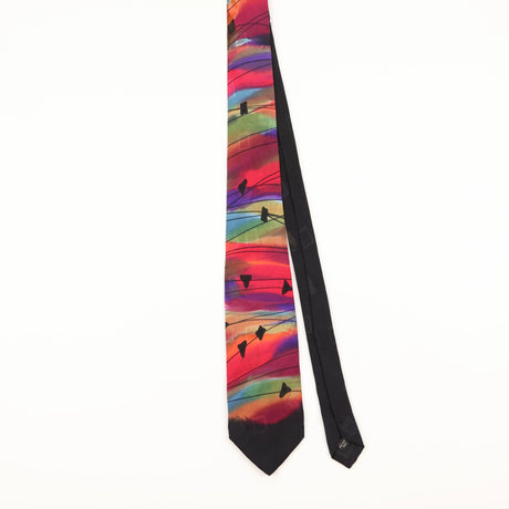 Front of Vintage 1980's Abstract Patterned Tie