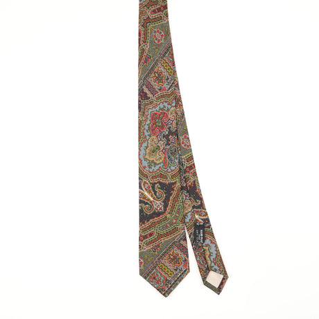 Front Front of Vintage 1990's Francesco Smalto Paisley Patterned Tie