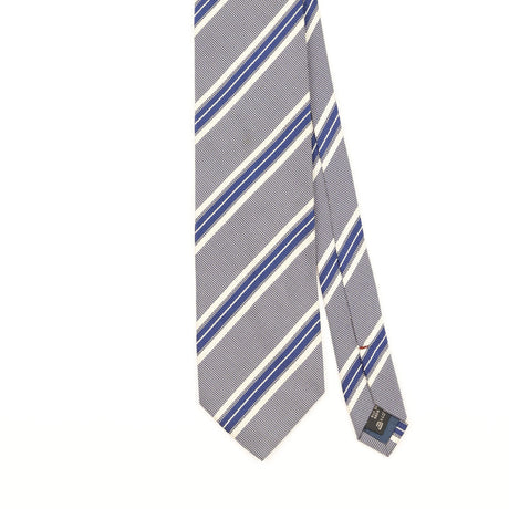 Front Detail of Vintage 1990's Ermenegildo Zegna Striped Patterned Tie
