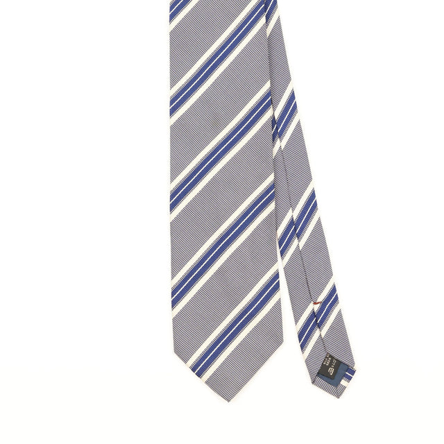 Front Detail of Vintage 1990's Ermenegildo Zegna Striped Patterned Tie