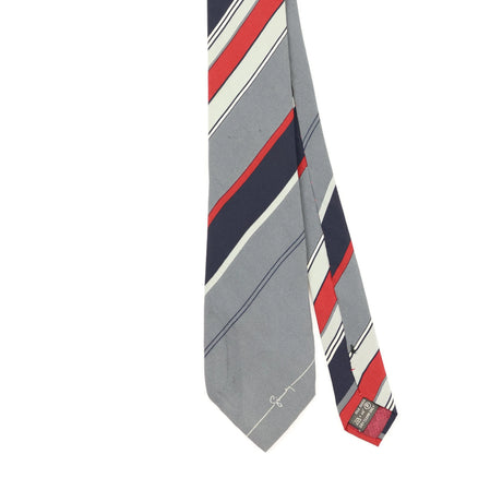 Front Front Detail of Vintage 1990's Givenchy Striped Patterned Tie