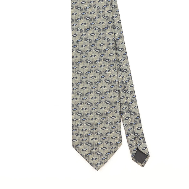 Front Detail of Vintage 1990's Geometric Patterned Tie
