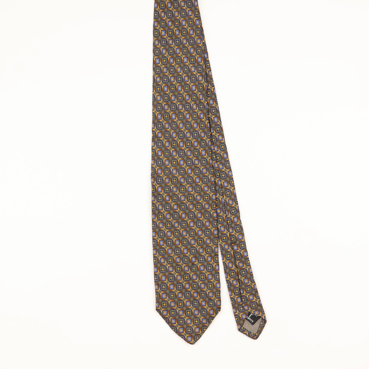 Front of Vintage 1990's Robert Talbott Geometric Patterned Tie