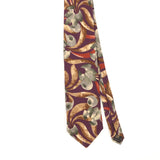 Front Front Detail of Vintage 1990's Bill Blass Abstract Patterned Tie