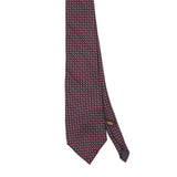 Front Front Detail of Vintage 1980's Foulard Paisley Patterned Tie