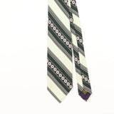 Front Detail of Vintage 1980's J. C. Penney Repp Striped Patterned Tie