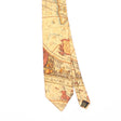 Front Front Detail of Vintage 1990's Alynn Neckwear Map Abstract Patterned Tie
