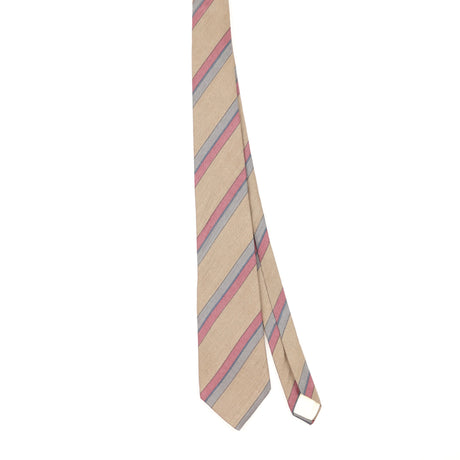 Front of Vintage 1980's Carven Striped Patterned Tie