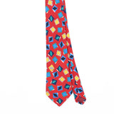 Front Front Detail of Vintage 1990's Shapes Geometric Patterned Tie