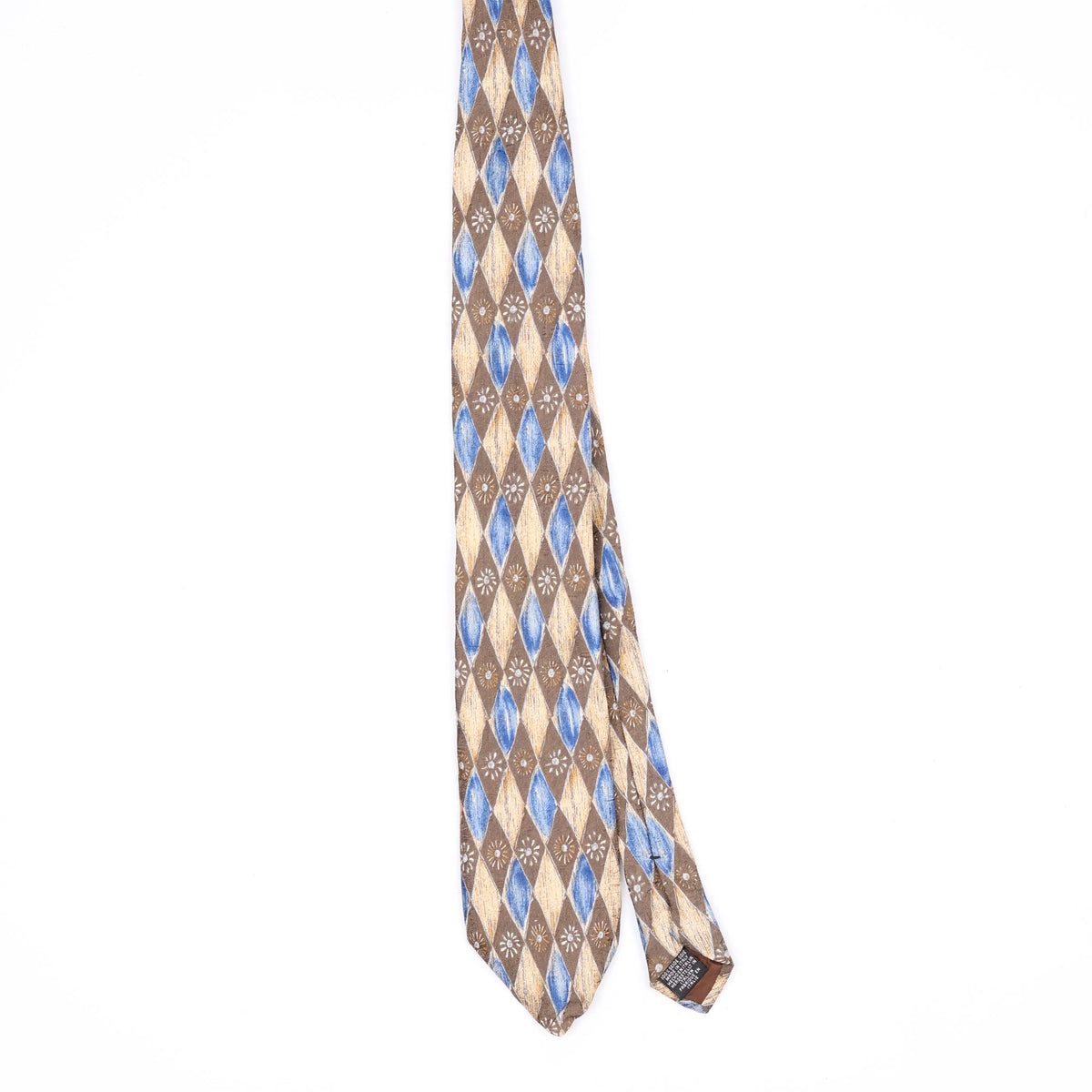 Front Front of Vintage 1990's Diamond Geometric Patterned Tie