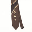 Front Front Detail of Vintage 1990's Geometric Patterned Tie